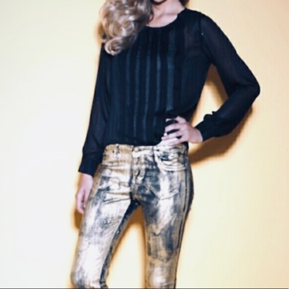Rory Beca x Forever 21 Sheer Glittery ✨ Blouse